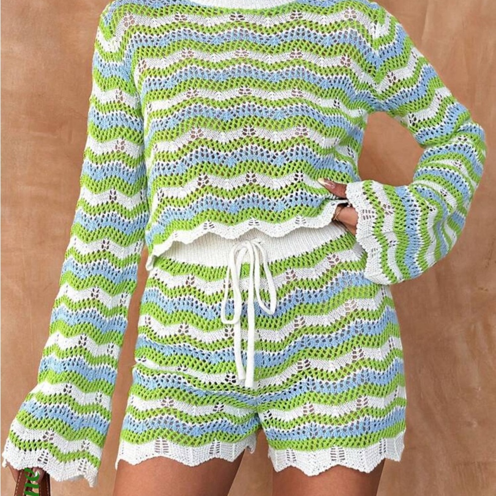 Colorful Crochet Knit Set